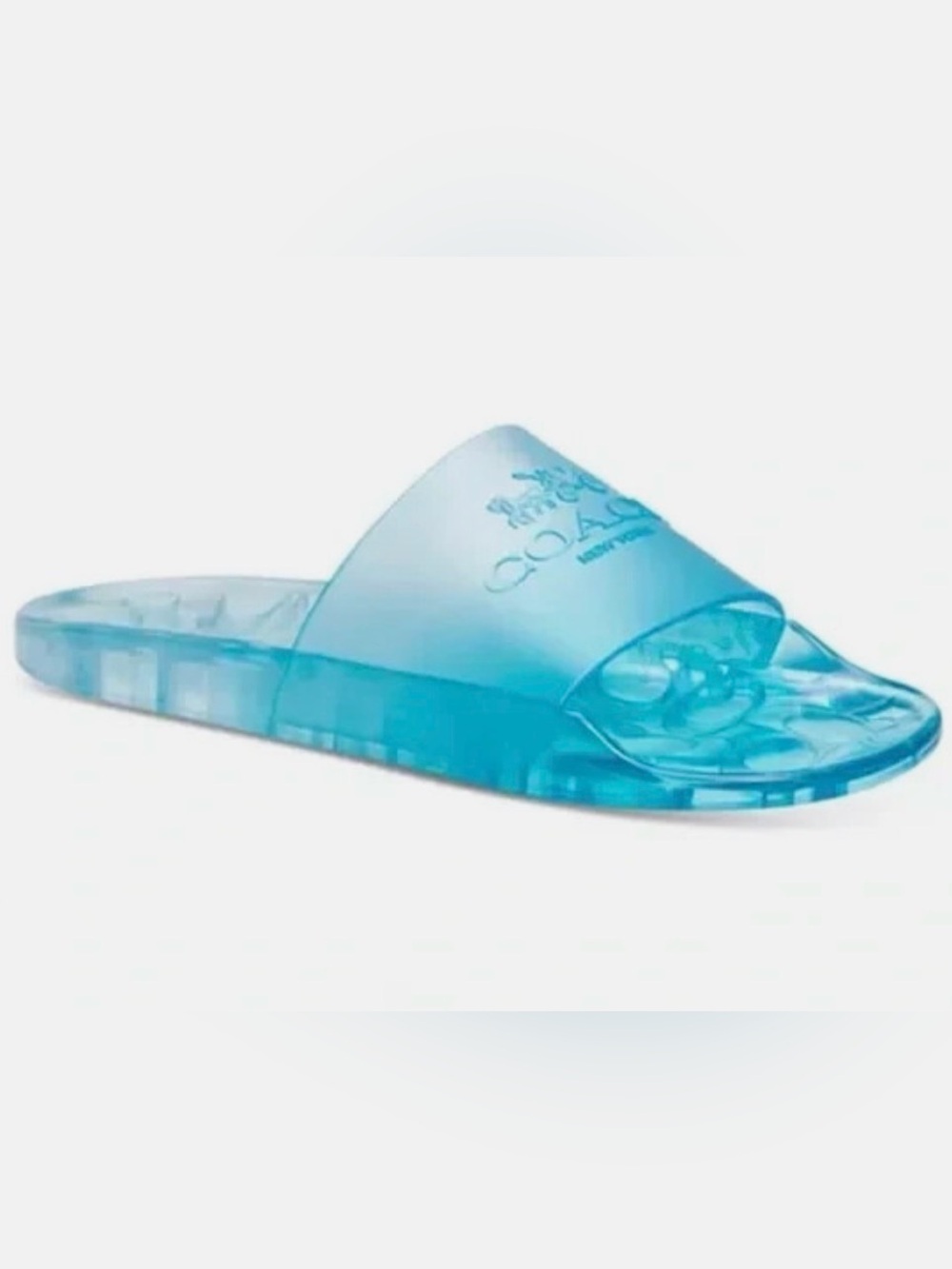 Coach Ulyssa Blue Jelly Pool Slides